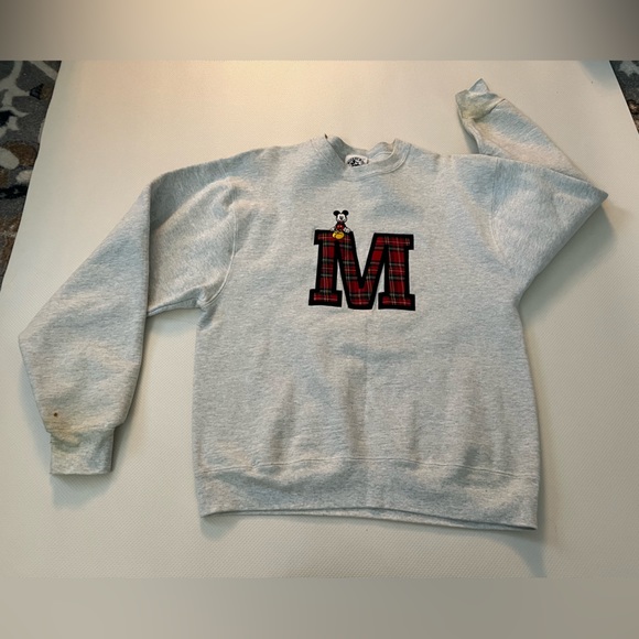 Vintage 90s Mickey Mouse embroidered cartoon crewneck rare - Picture 1 of 7